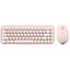 Клавиатура+мышь беспроводная   DEXP Pink Lollipop розовый [мембранная, клавиш - 68 шт, радиоканал, кнопок мыши - 6 шт, оптическая светодиодная, радиоканал, Fn]