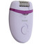 Эпилятор Philips BRE275/00 [фиолетовый, пинцетов/дисков - 21, насадок - 4 шт, подсветка, эпиляция - сухая, питание - от сети]