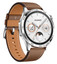 Смарт-часы HUAWEI WATCH GT 4 46 mm [корпус - серебристый, ремешок - коричневый, 1.43", AMOLED, 466x466, IP68, Bluetooth, NFC, для Android 8.0 и выше, iOS 13 и выше]