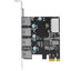 Плата расширения DEXP WT-PU3 [подключение: PCI-E x1, разъемы: 4 x USB 3.2 Gen 1 Type-A]