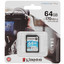 Карта памяти Kingston Canvas Go! Plus SDXC 64 ГБ [SDG3/64GB] [A2, Class 10, UHS Class 3, Video Class 30, запись - 70 Мбайт/сек, чтение - 170 Мбайт/сек]