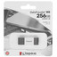 Память OTG USB Flash 256 ГБ Kingston DataTraveler 80 [DT80/256GB] [USB 3.2 Gen 1/USB Type-C, до 200 Мбайт/сек, монолит с колпачком, металл, пластик]