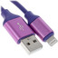 Кабель DEXP Lightning 8-pin - USB Type-A фиолетовый [USB 2.0, форма - круглая, оплетка - ПВХ, 2 А, 10 Вт, металлический корпус разъемов, 1 шт]