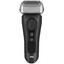 Электробритва Braun 8450cc [черный/серебристый, сеточная, бритье: влажное/сухое, головок - 4, триммер, автоматическая очистка, питание - от аккумулятора]