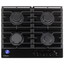 Газовая варочная поверхность Hansa BHKS610301 [конфорок - 4 шт, решетки - чугун, панель - закаленное стекло, электроподжиг, газ-контроль, черный]