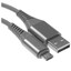 Кабель DEXP micro USB-B - USB Type-A серый 1 м [форма - круглая, оплетка - ПВХ, 2 А, металлический корпус разъемов, 1 шт]