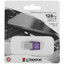 Память OTG USB Flash 128 ГБ Kingston DataTraveler MicroDuo 3C [DTDUO3CG3/128GB] [USB 3.2 Gen 1/USB Type-A, USB Type-C, до 200 Мбайт/сек, поворотный (флип), металл, пластик]