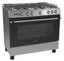 Газовая плита Midea FSC-900BX серебристый [конфорок - 5 шт, духовка - 115 л, электроподжиг, гриль, чугунные решетки, 90 см x 85 см x 58 см]