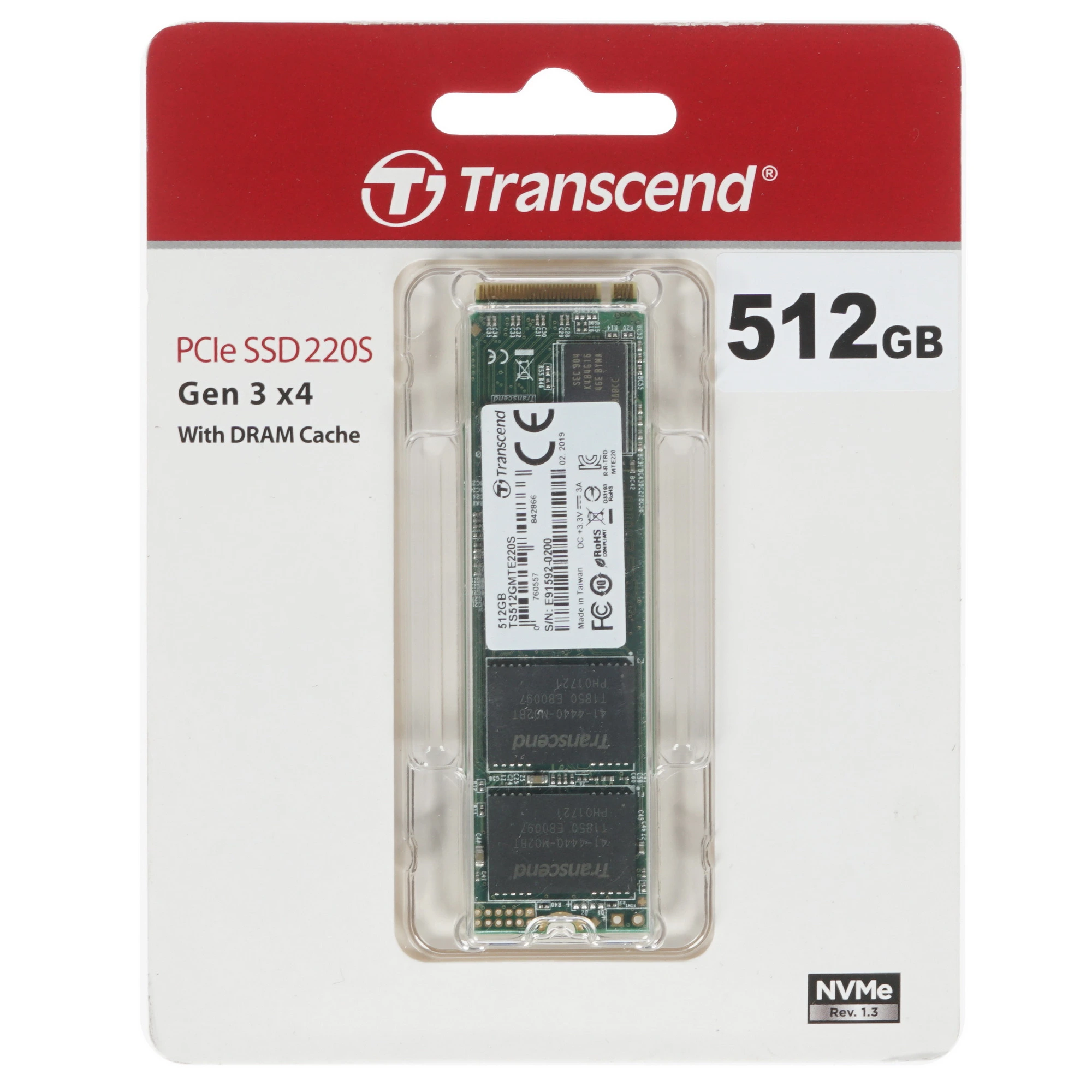 TS512GMTE220S — 512 ГБ M.2 NVMe накопитель Transcend MTE220S [TS512GMTE220S]